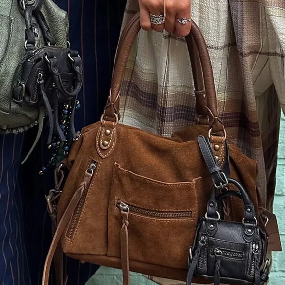 We The Free Suede Baby Emerson Bag Color: Tan - Picture 5 of 5